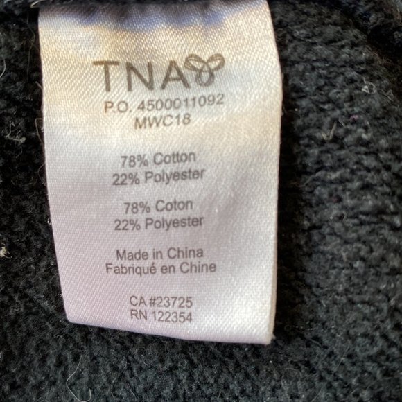 Aritzia TNA Black Multi Coloured Logo Zip Up Casual Hoodie - Picture 9 of 9